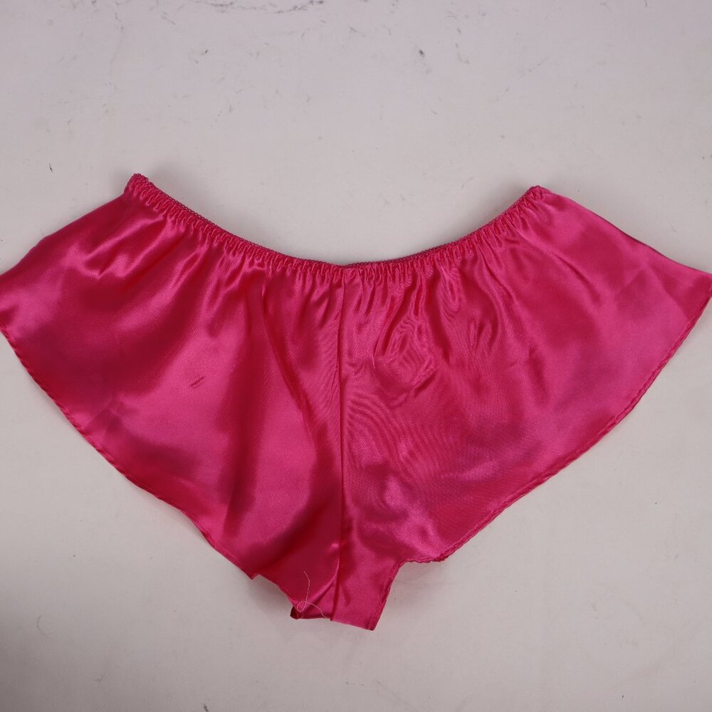 🌺 Frederick's of Hollywood NWOT Pink Lace Set Pants Top Panties Corset Pajama S - Picture 6 of 7